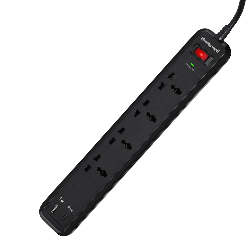 Honeywell 4 Out Surge Protector PD18W with USB
